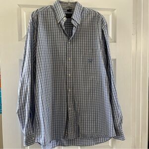 Paul & Shark Yachting Men's XL Long-Sleeve Button Down Shirt Plaid Blue